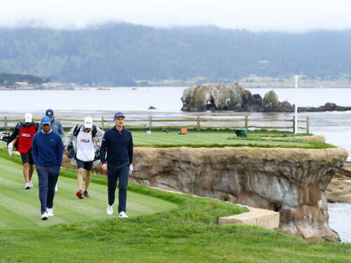 Justin Rose, Tiger Woods and Jordan Spieth