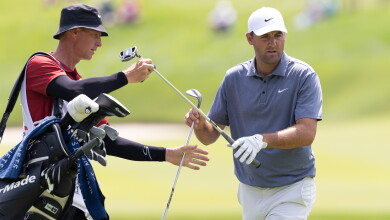 Scottie Scheffler and Ted Scott, 2025 Travelers Championship