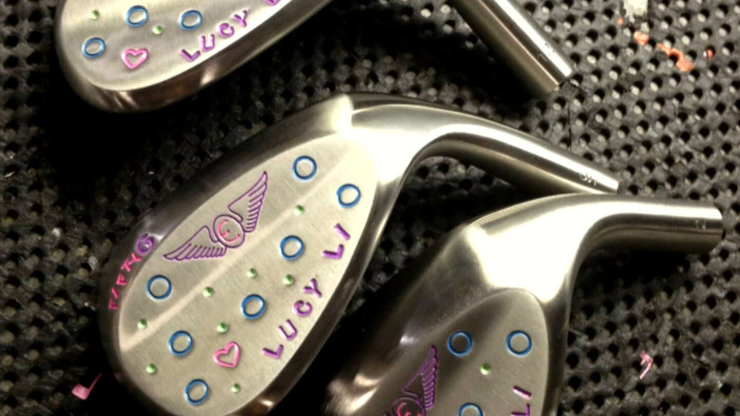 Equipment: Lucy Li's blinged-out clubs for Open
