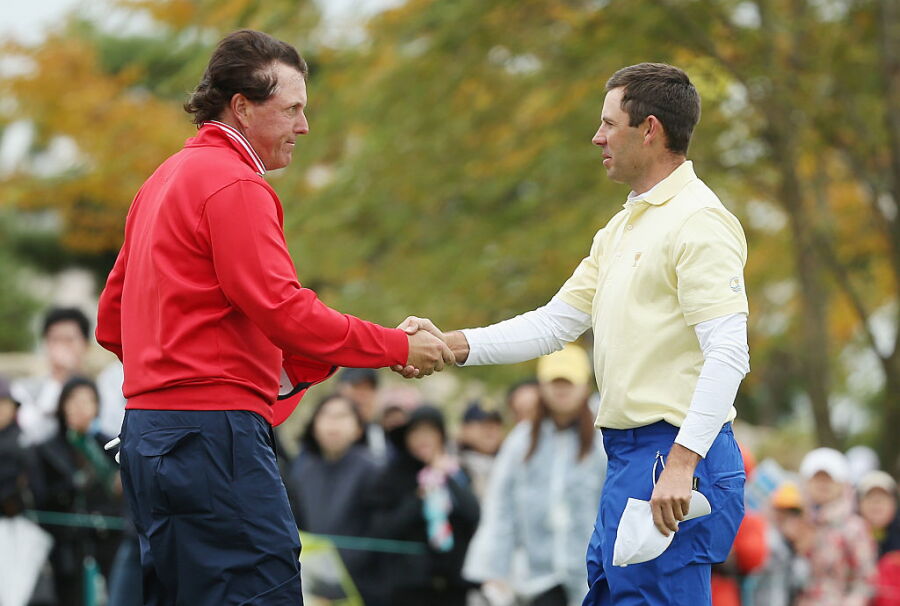 Phil Mickelson and Charl Schwartzel