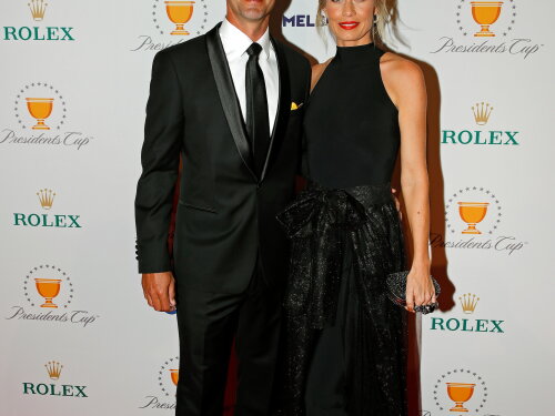 Adam Scott and Marie Kojzar