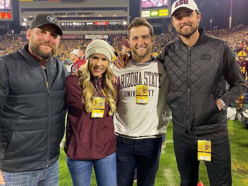 Jon Rahm, Kelley Cahill and Brock Osweiler