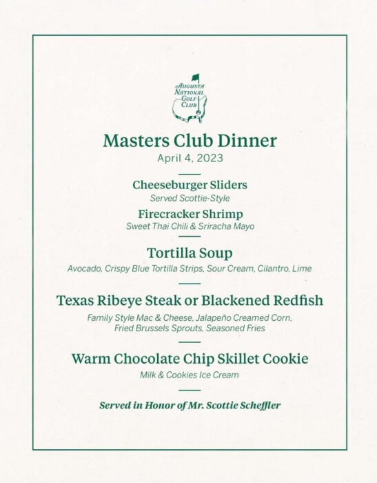 2023 Masters menu.jfif