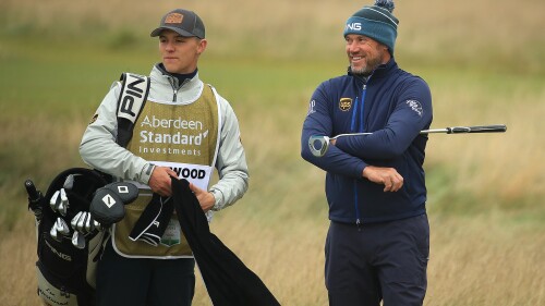 Lee Westwood and son
