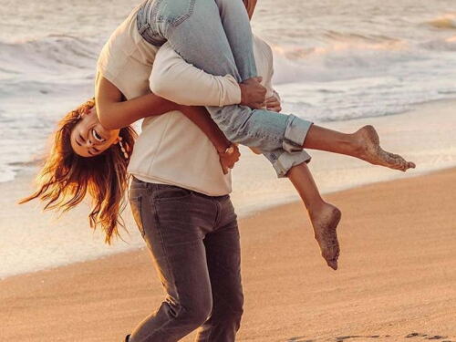 Jena Sims and Brooks Koepka
