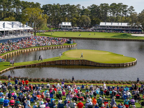 Par-3 17th on the Stadium Course at TPC Sawgrass