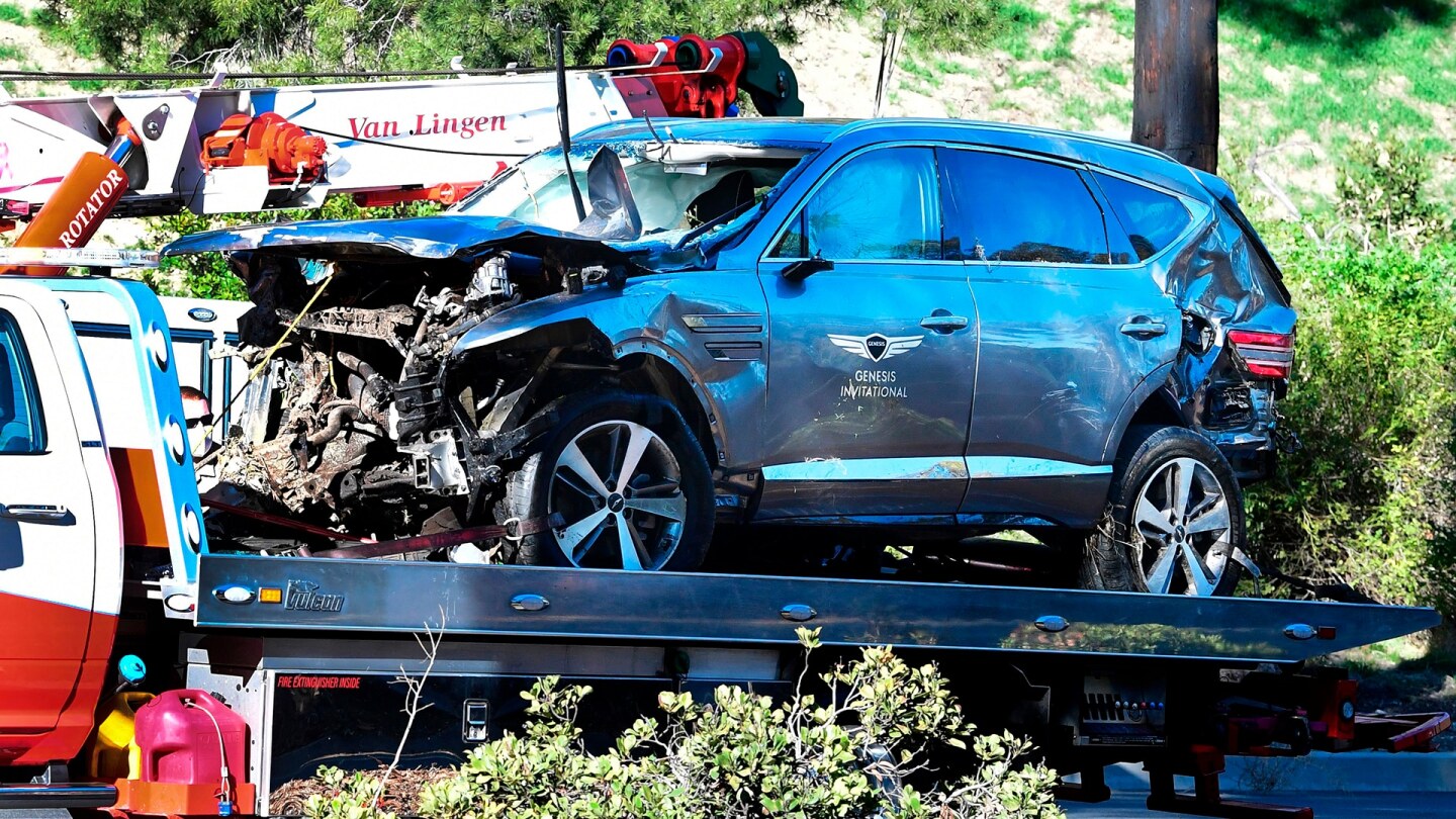 Tiger Woods' 2021 crash site