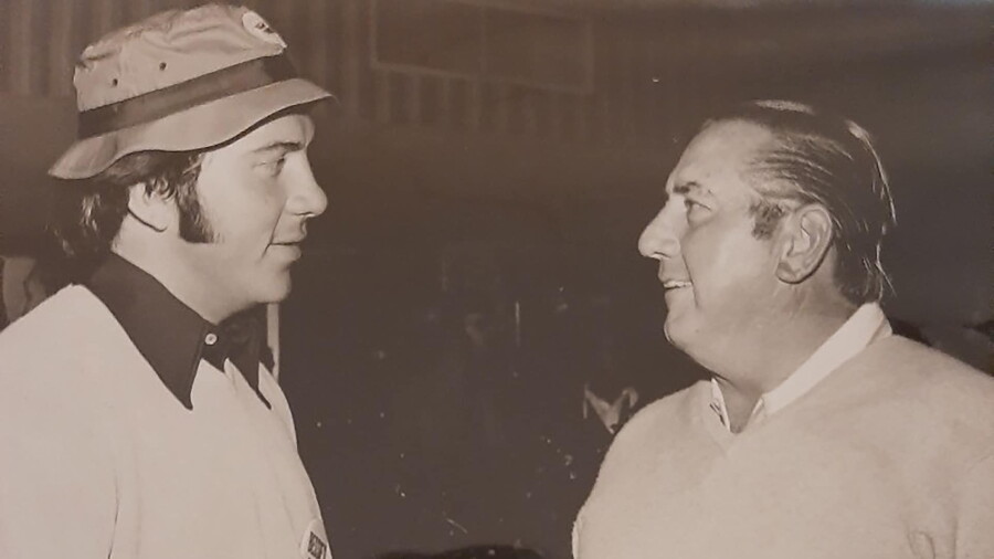 Johnny Bench and Martin Stanovich